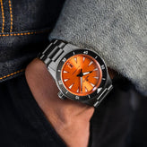 Nodus Retrospect III Automatic Dive Watch - Flare Orange