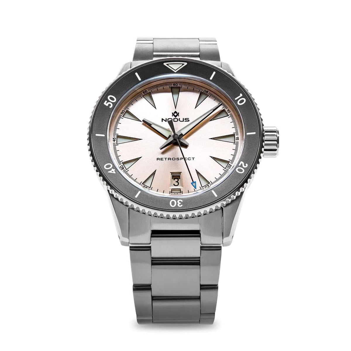 Nodus Retrospect III Automatic Dive Watch - Salmon Sky