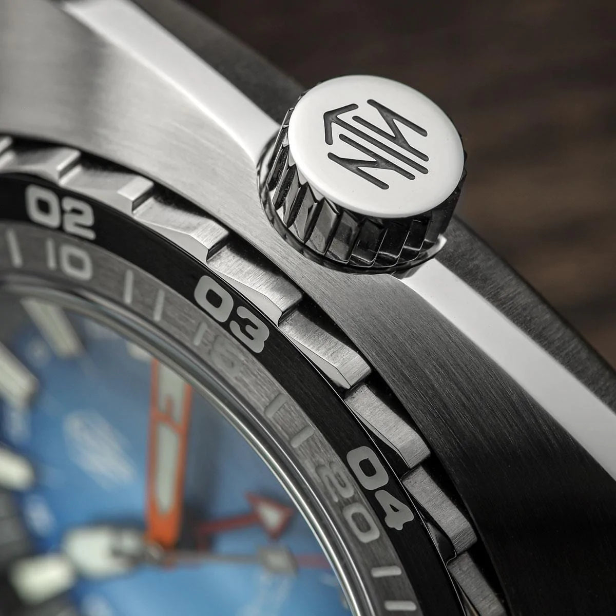NTH DevilRay GMT Dive Watch - Date - Blue