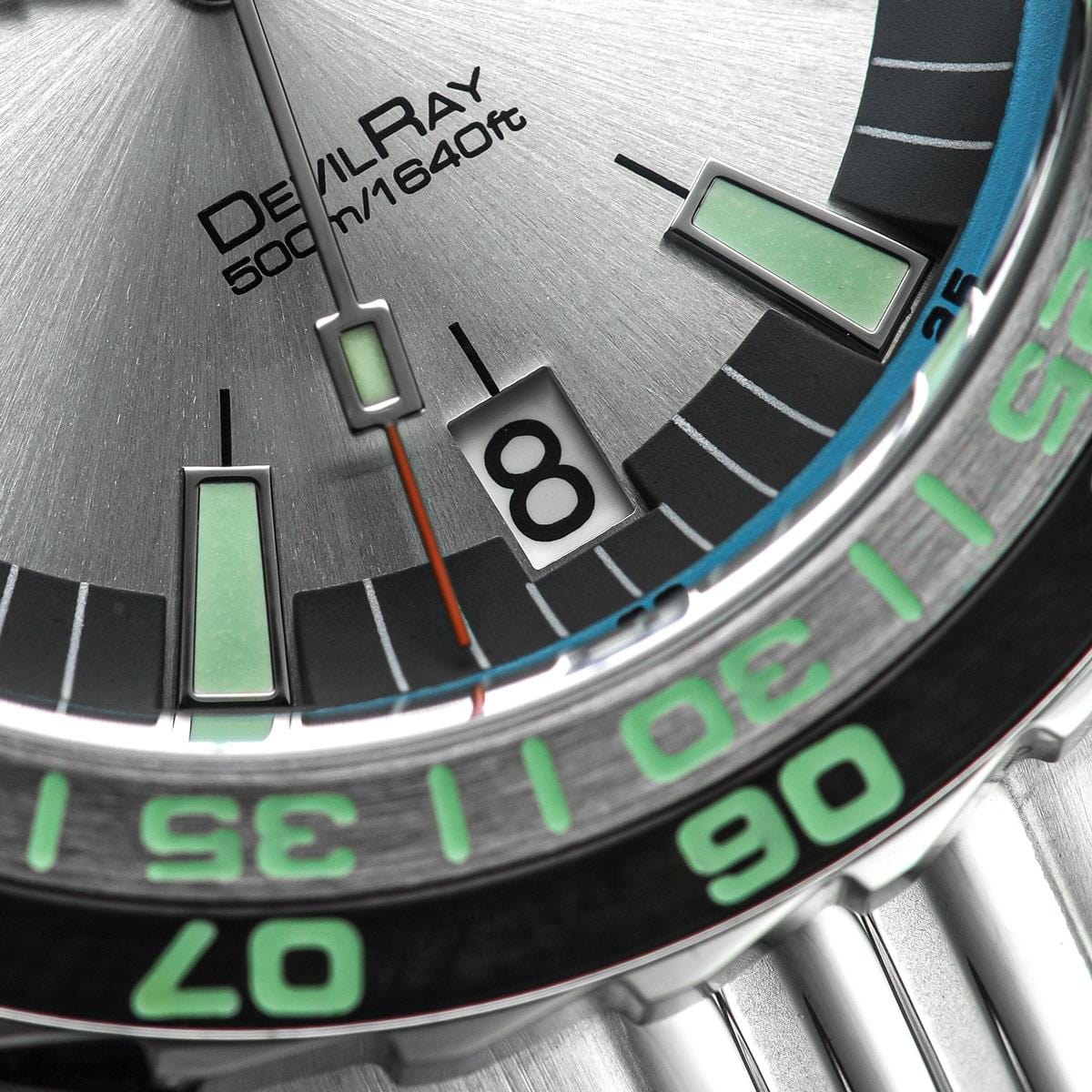 NTH DevilRay Automatic Dive Watch No Date Silver Sunburst LIKE NEW