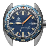 NTH DevilRay Dive Watch - Vintage Blue - Leather Strap - WatchGecko Exclusive