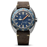 NTH DevilRay Dive Watch - Vintage Blue - Leather Strap - WatchGecko Exclusive