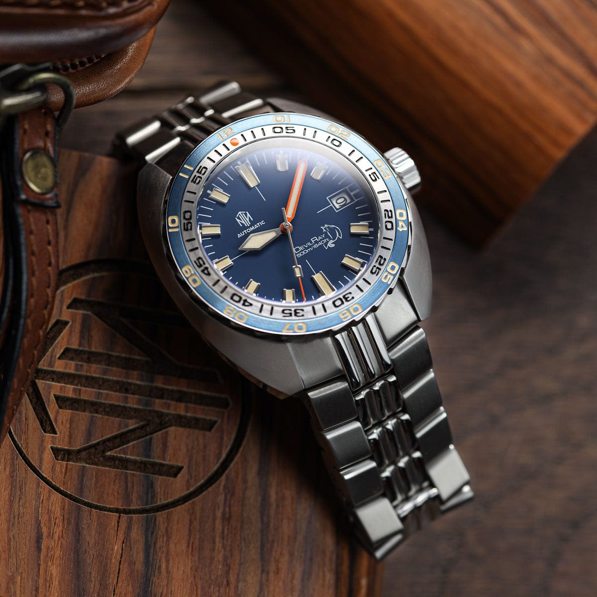 NTH DevilRay Dive Watch - Vintage Blue - WatchGecko Exclusive