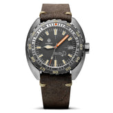 NTH DevilRay Dive Watch - Vintage Grey - Leather Strap - WatchGecko Exclusive
