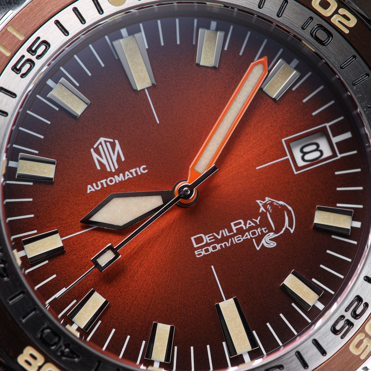 NTH DevilRay Dive Watch - Vintage Orange - WatchGecko Exclusive