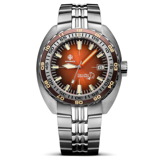 NTH DevilRay Dive Watch - Vintage Orange - WatchGecko Exclusive