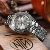 NTH DevilRay Dive Watch - Vintage Silver - WatchGecko Exclusive