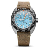 NTH DevilRay GMT - WatchGecko Exclusive - Light Blue - Leather Strap