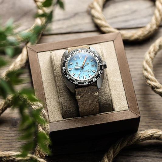NTH DevilRay GMT - WatchGecko Exclusive - Light Blue - Leather
