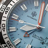 NTH DevilRay GMT - Light Blue - Leather Strap - WatchGecko Exclusive