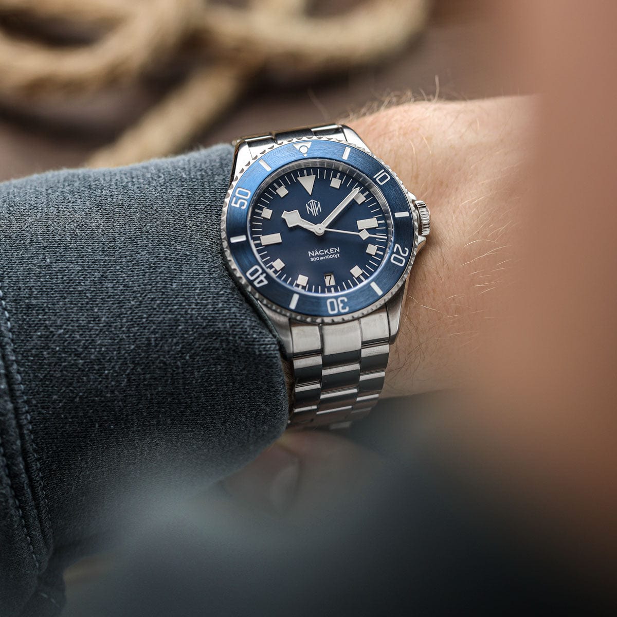 NTH Näcken Diver's Watch - Modern Blue Dial - No Date