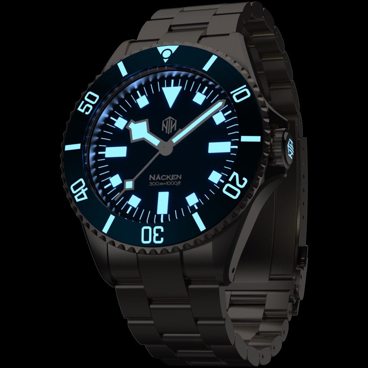 NTH Näcken Diver's Watch - Modern Blue Dial - No Date