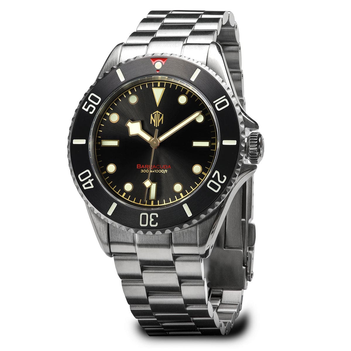 NTH V2 Barracuda Diver's Watch - Vintage Black 