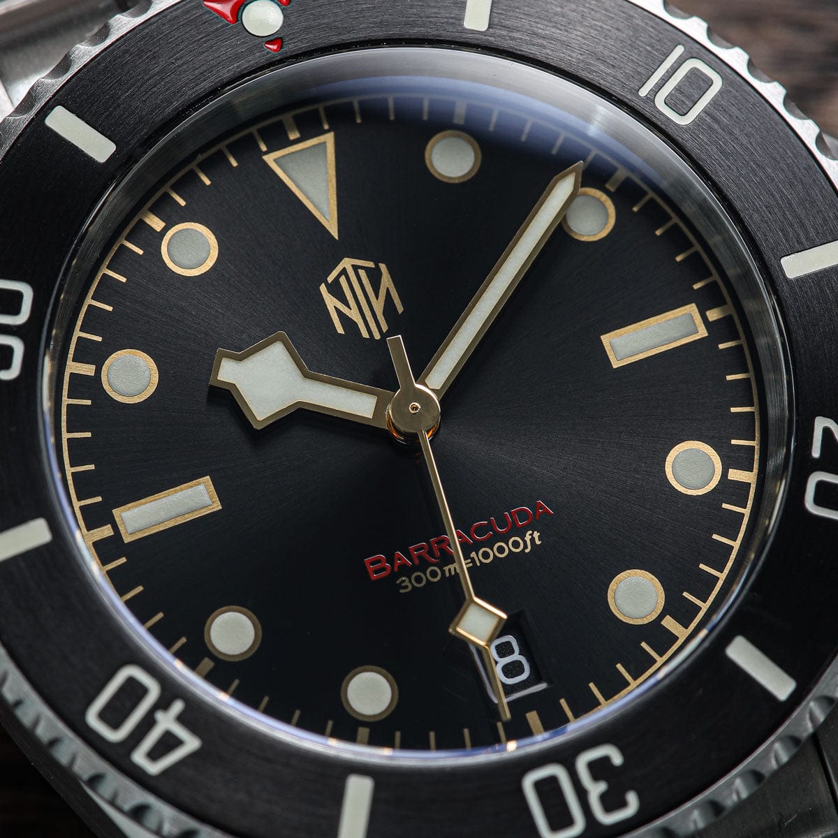 NTH V2 Barracuda Diver's Watch - Vintage Black 