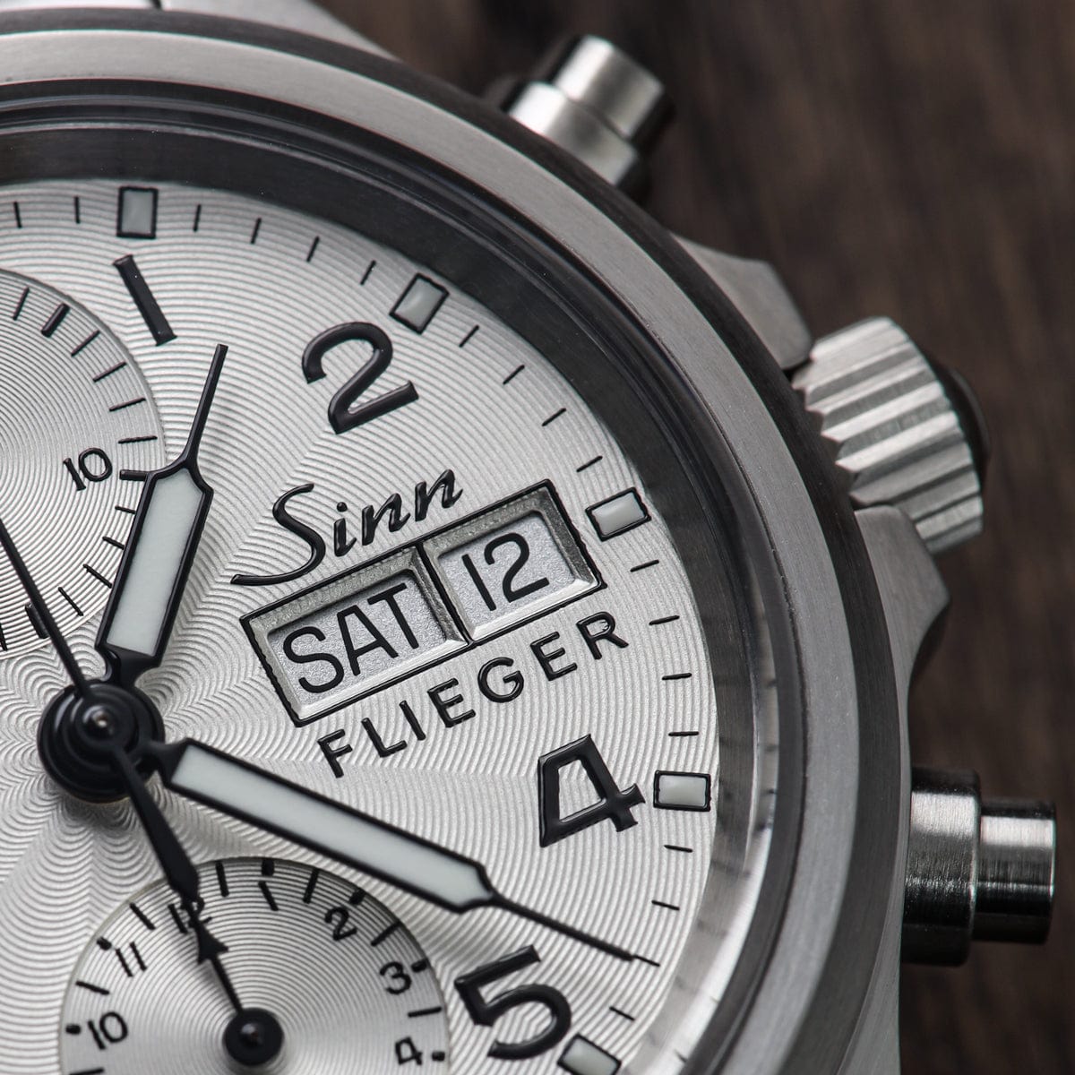 Sinn 356 Sa Pilot III Automatic Chronograph Watch Silver Dial Soli sinn-356-sa-pilot-iii-automatic-chronograph-watch-silver-dial-soli