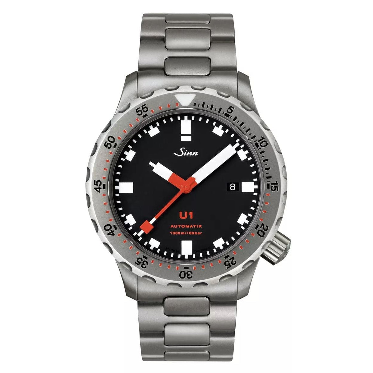 Sinn U1 Automatic Divers Watch - Black Dial - Solid Bracelet
