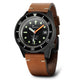 Squale 1521 Black PVD Swiss Made Diver's Watch - Leather