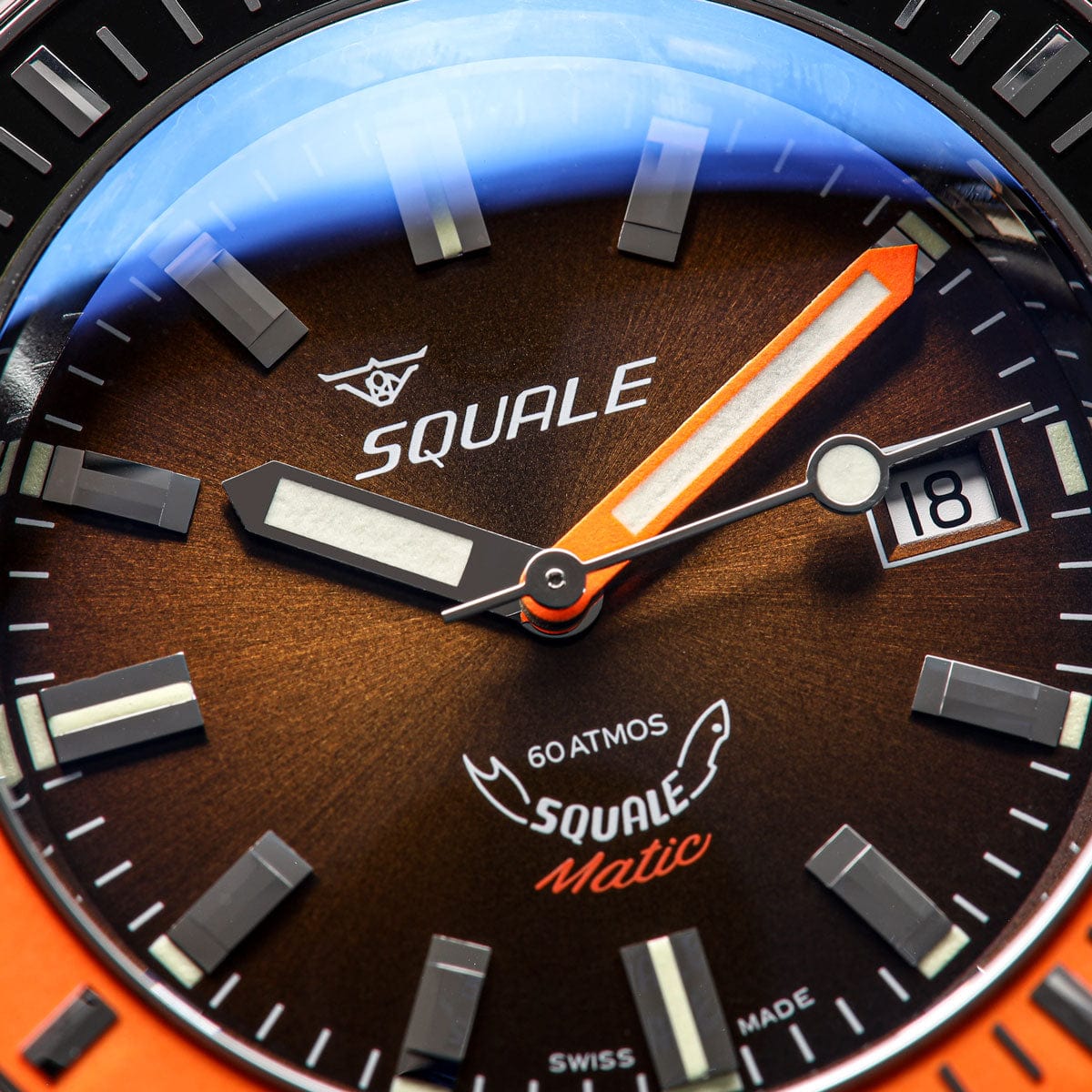 Squale Matic Swiss Diver's Watch - Brown