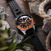 Squale Matic Swiss Diver's Watch - Leather Strap - Brown