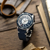 Christopher Ward + WatchGecko C65 Aquitaine - Overton Blue Suede