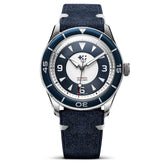 Christopher Ward + WatchGecko C65 Aquitaine - Overton Blue Suede