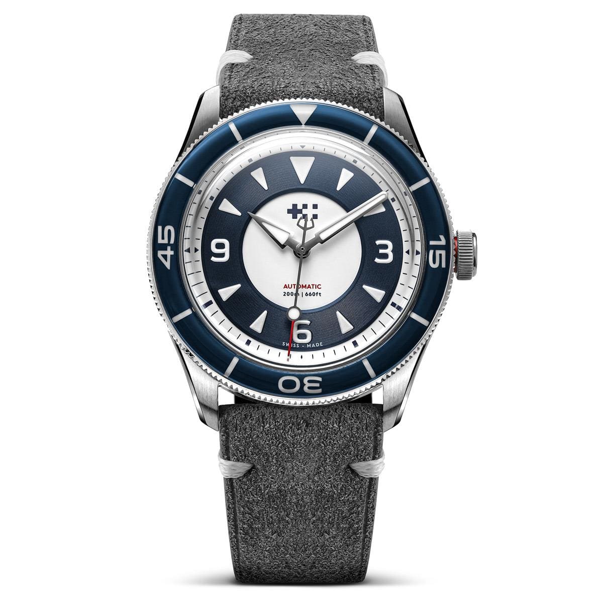 Christopher Ward + WatchGecko C65 Aquitaine - Overton Grey Suede