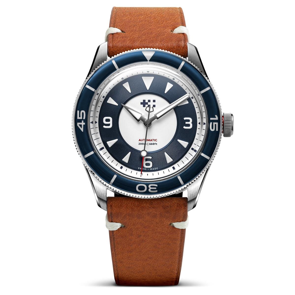 Christopher Ward + WatchGecko C65 Aquitaine - Overton Coral Leather