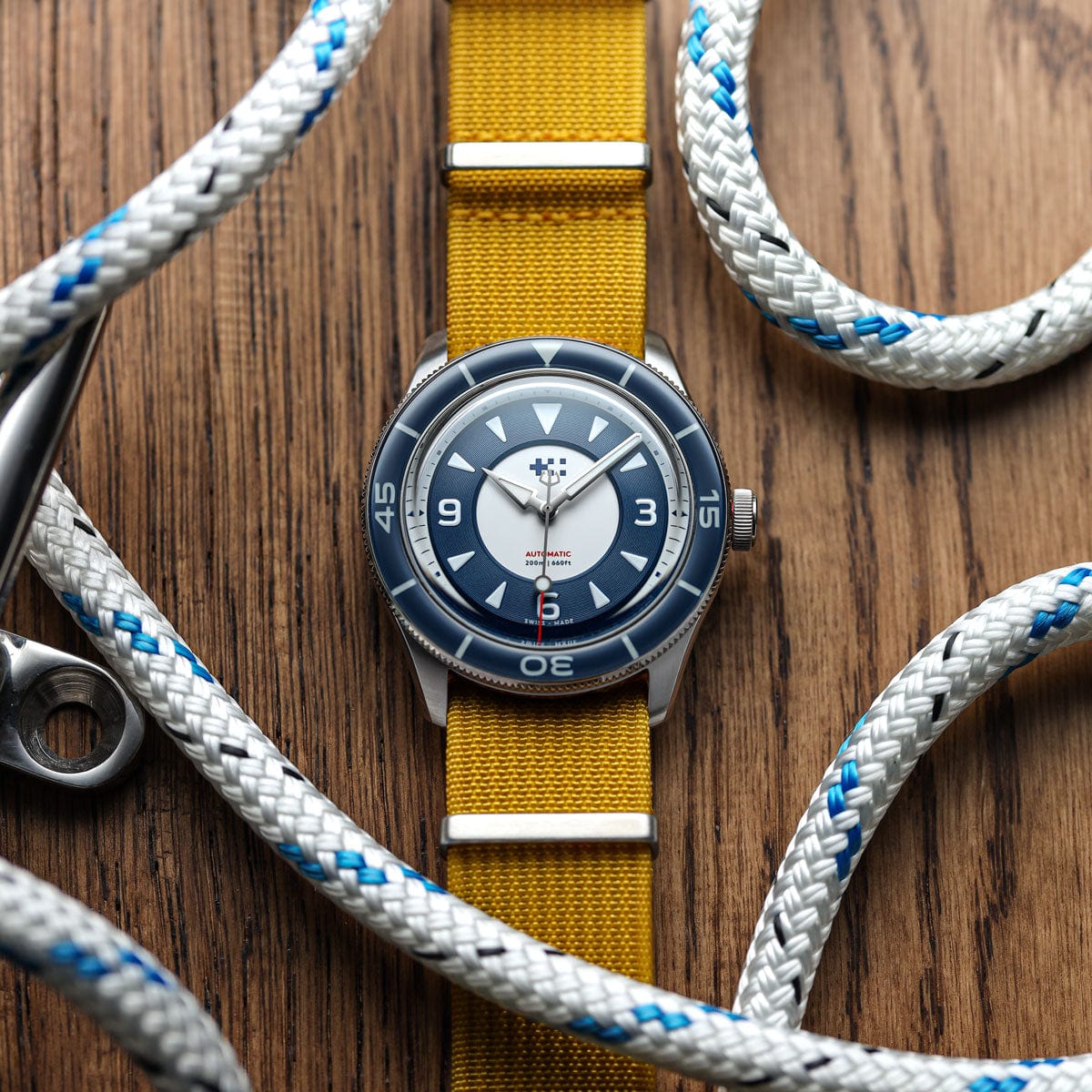 Christopher Ward WatchGecko C65 Aquitaine Overton Coral Leather