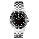 Yema Pearldiver Automatic Vintage Style Divers Watch - Black Dial - 38mm
