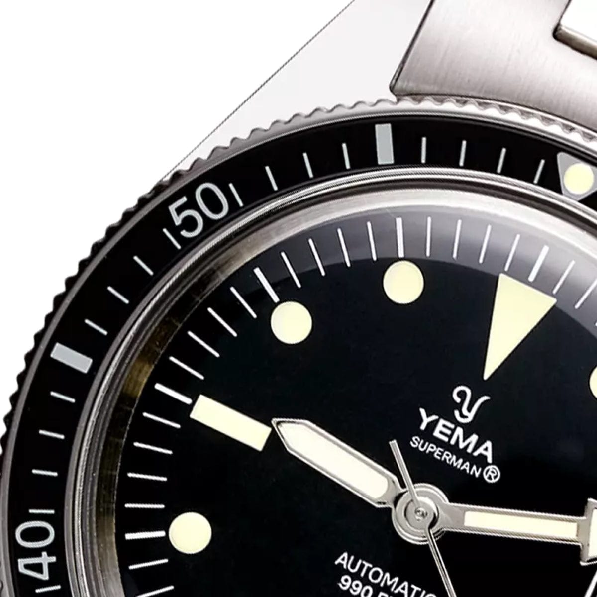 Yema Superman Heritage Automatic Watch Black Dial 41mm YSUP2019A41-AMS Bezel Macro