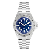YEMA Superman Maxi Dial Watch - Steel Bezel - Blue Dial - 41mm Front