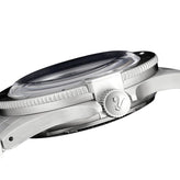 YEMA Superman Maxi Dial Watch - Steel Bezel - Blue Dial - 41mm Case Side Profile