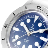 YEMA Superman Maxi Dial Watch - Steel Bezel - Blue Dial - 41mm Stainless Steel Bezel