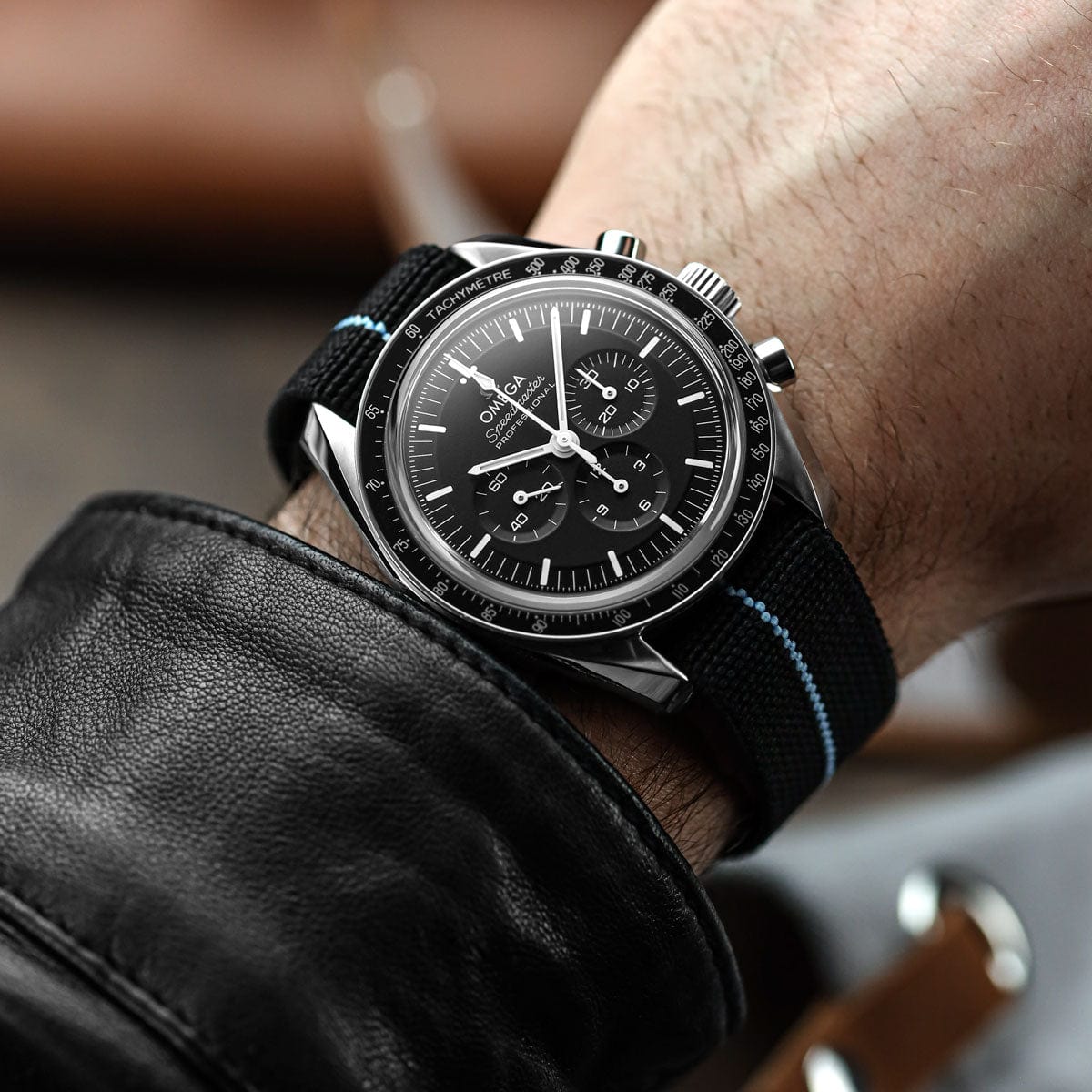 ZULUDIVER OctoPod Watch Strap - Olympus - Black Blue Stripe