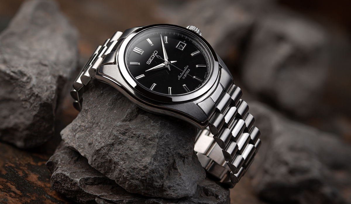 the Seiko SARB033 watch on a metal bracelet from WatchGecko