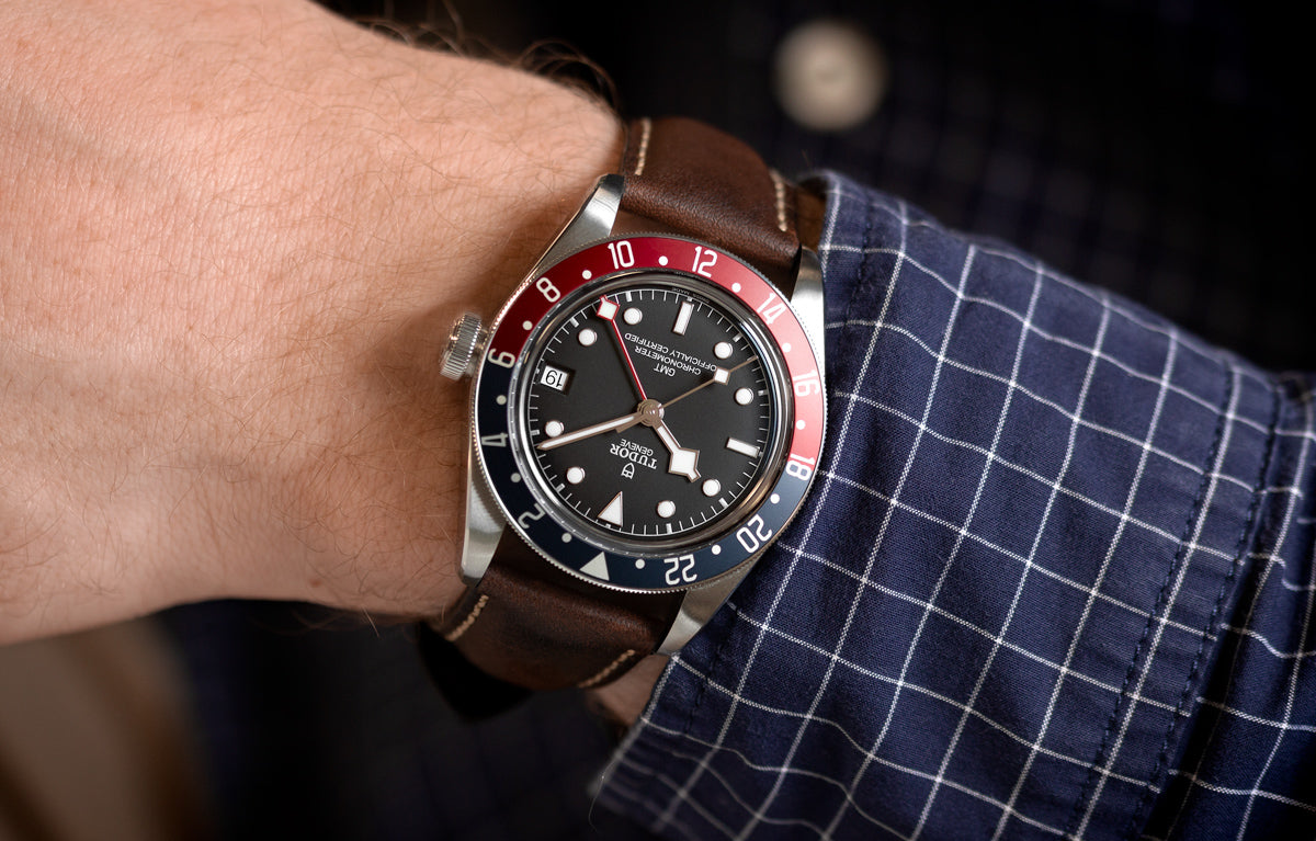 tudor pepsi leather strap